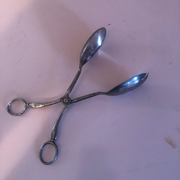 Vintage Serving Tongs - EPNS- perfect for your collection - tarnished . Used - Picture 8 of 8